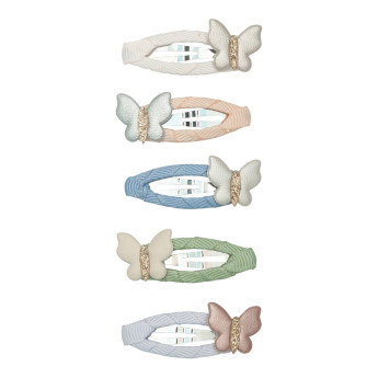 Set 5 mollette pastel butterfly clic clac Mimi & Lula