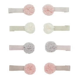 Set 4 mollette Set 8 mollette mini tulle pom pom Mimi & Lula