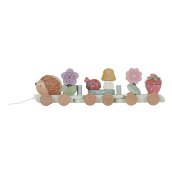 Trenino in legno rosa Fairy garden Little Dutch