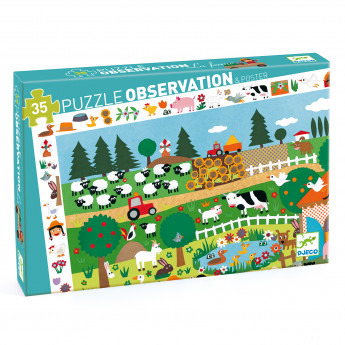 Puzzle di osservazione fattoria 35pz djeco