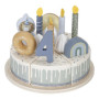 Torta di compleanno blu 26 pz Little Dutch