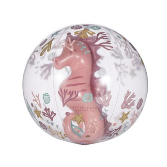 Pallone gonfiabile rosa cavalluccio marino 35 cm Little Dutch