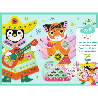 Kit stickers animali brillanti Djeco