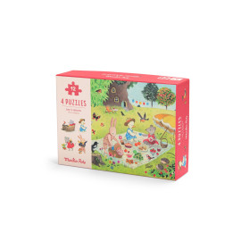 Set 4 puzzle delle stagioni 4x12 pz Moulin Roty